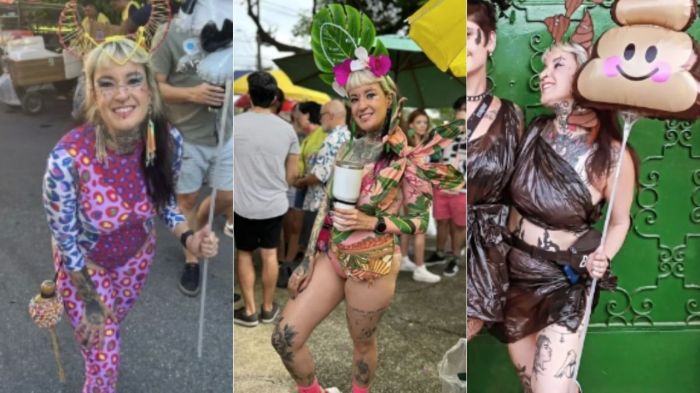 Fantasias de Bebel nos últimos carnavais de BH