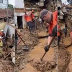 Vídeo: imagens mostram local onde ocorre buscas por crianças soterradas em Juiz de Fora