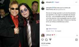 Elton John e Tico Santa Cruz lamentaram o falecimento de Ozzy