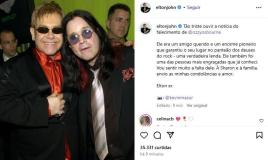 Elton John e Tico Santa Cruz lamentaram o falecimento de Ozzy