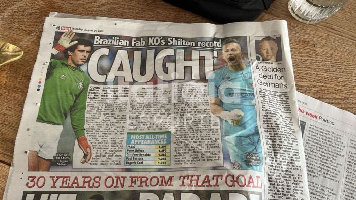 Capa do jornal The Sun, da Inglaterra, do dia 21 de agosto