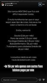 Murilo Huff expôs os gastos pelas redes sociais