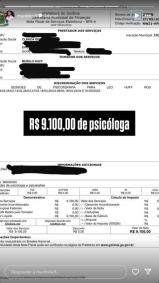 Murilo Huff expôs os gastos pelas redes sociais