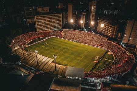 Vista aérea do Estádio dos Aflitos, no Recife