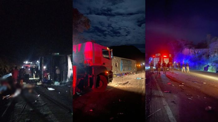Três dos sete mortos em acidente com ônibus no interior de MG são identificados.