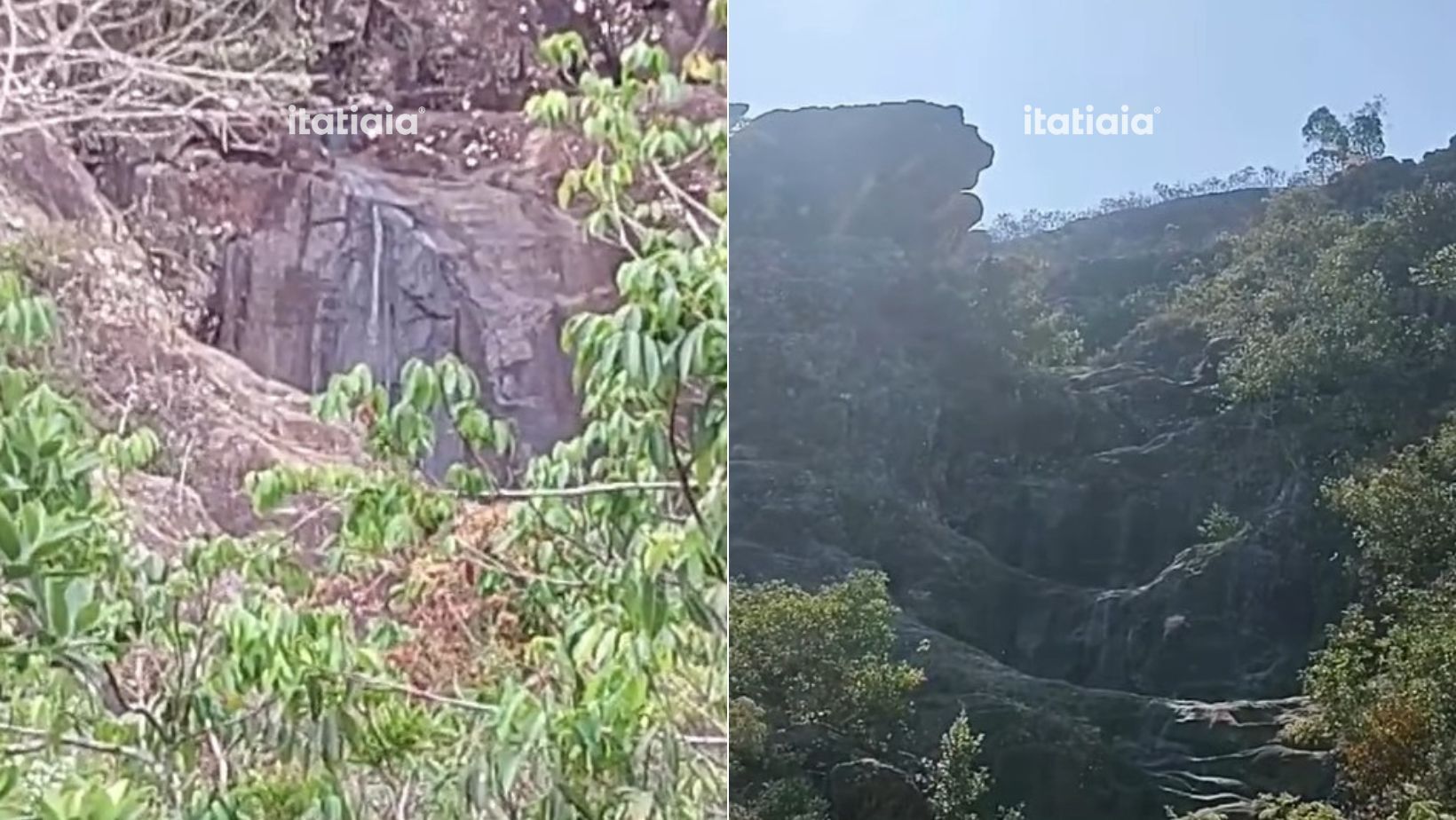 Vídeo: filete de água volta a descer em cachoeira que secou em MG