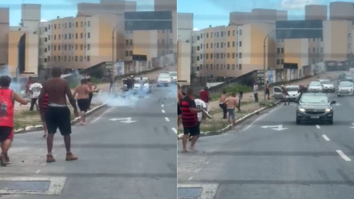 Briga entre torcedor do Flamengo e Atlético mobiliza polícia em BH; veja vídeo