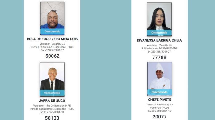 Fotos mostram candidatos a vereador pelo Brasil