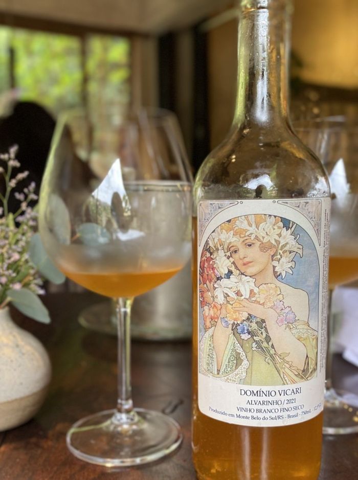 Imagem da garrafa de um Domínio Vicari Alvarinho 