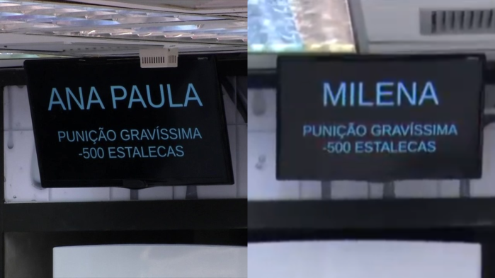 Ana Paula e Milena perderam 500 estalecas cada