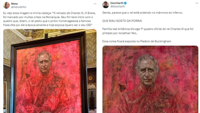 A obra será inserida num saguão do Palácio de Buckingham. No entanto, o que a realeza, provavelmente, não é esperava é que o retrato viraria meme.