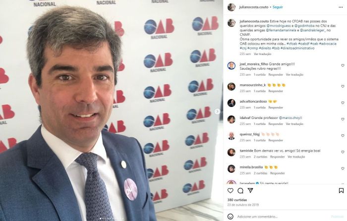 O advogado assumiu a presidência da OAB-DF entre 2016/2018.