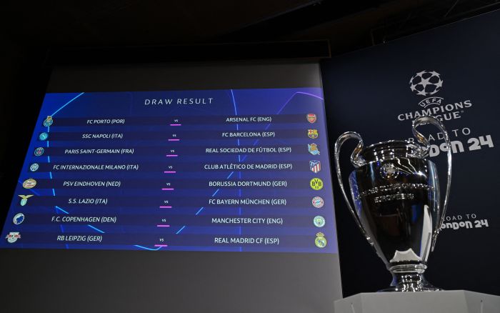 Veja os confrontos das oitavas de final da Champions League 2023/2024