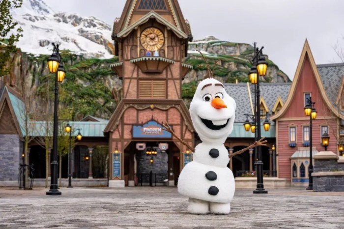 World of Frozen terá atração familiar, espetáculo diurno, taverna e lojas
