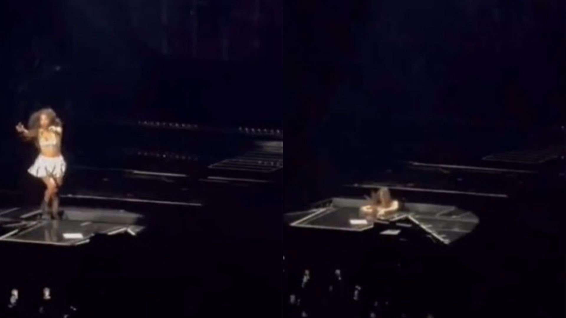 Vídeo: Olivia Rodrigo cai em buraco no palco durante show na Austrália