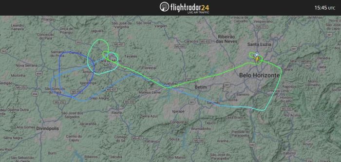 Sete pessoas estavam no avião 