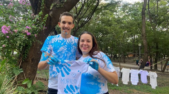 Casal de grávidos descobriu no Parque Sagarana que esparam um menino Casal de grávidos descobriu no Parque Sagarana que esparam um menino