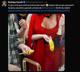 Carelli deixa 'vazar' participação de Gaby Spanic em A Fazenda 17