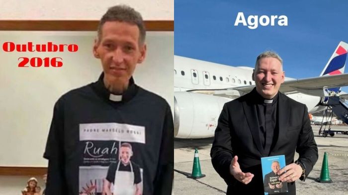 Padre Marcelo Rossi mostrou sua evolução física nas redes sociais Padre Marcelo Rossi mostrou sua evolução física nas redes sociais