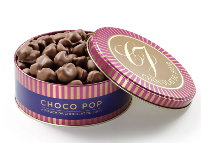 Pipoca é de marca brasileira de chocolates finos 