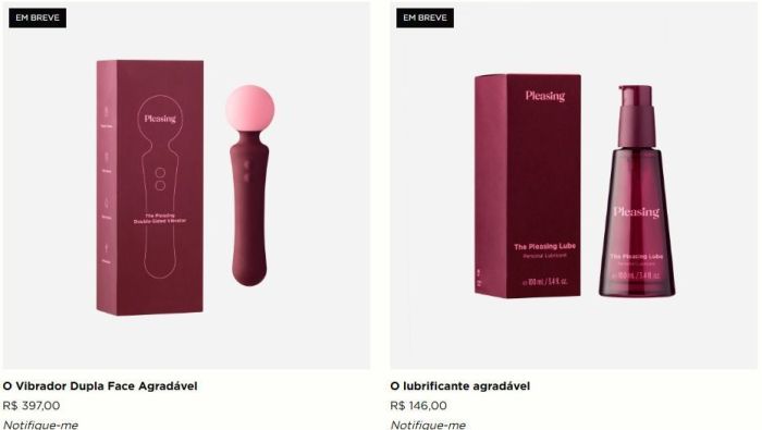 Marca anunciou lançamento de um vibrador e um lubrificante 