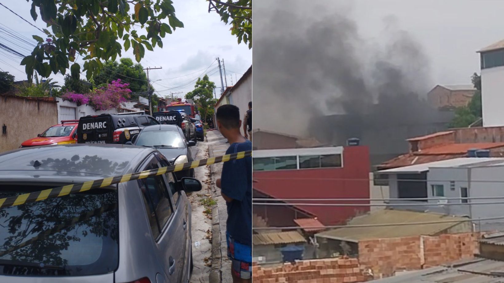 Policial Civil em surto coloca fogo na própria casa em Venda Nova, em BH
