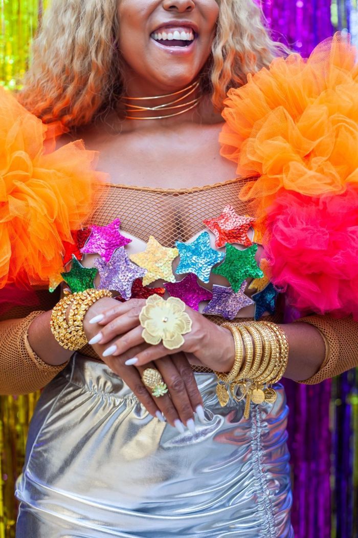 Top de estrela para o Carnaval da loja  Negalora 