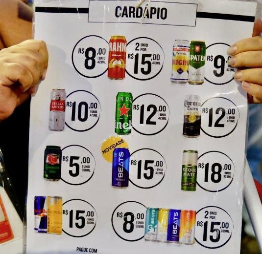 Confira o preço das bebidas no primeiro dia da folia; Confira o preço das bebidas no primeiro dia da folia;