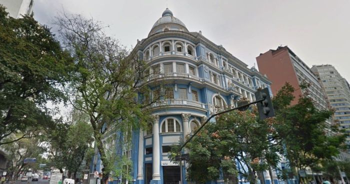 Edifício projetado pelo arquiteto Ricardo Wriedt em 1925 na Rua São Paulo