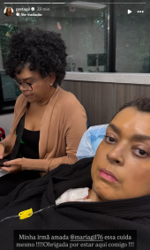 Preta está acompanha de Maria Gil e Jude Paulla