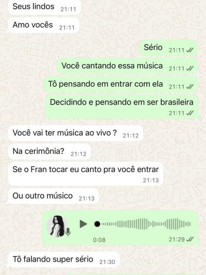 Preta Gil cantou no casamento de Mari Saad e Romulo Arantes Neto