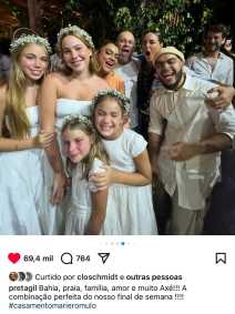 Preta Gil cantou no casamento de Mari Saad e Romulo Arantes Neto