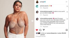 Foto destacada no perfil de Preta Gil recebeu diversos comentários