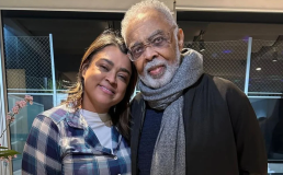 Gilberto Gil com os filhos Preta e Pedro Gil