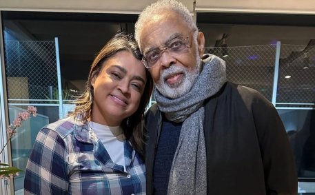 Gilberto Gil com os filhos Preta e Pedro Gil