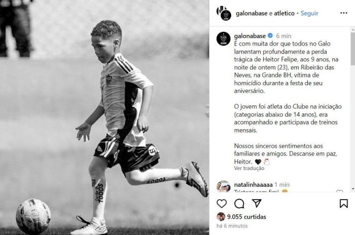 Heitor jogava na base do Atlético Heitor jogava na base do Atlético