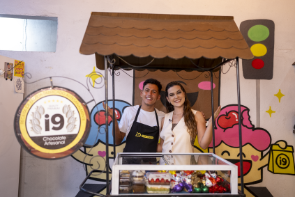 Daniel Miranda, da I9 Chocolates, e Clara Senra
