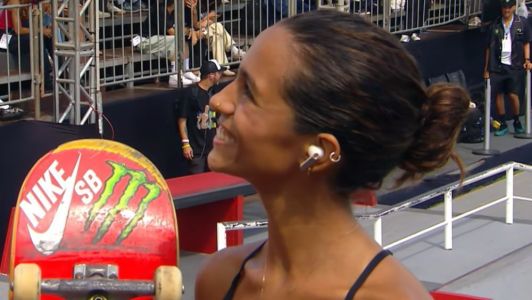 Rayssa feliz com seu desempenho nas semifinais