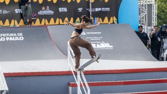 Rayssa no Mundial de Skate em São Paulo