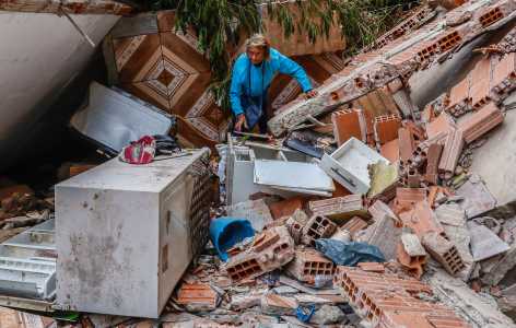 Juiz de Fora(MG) - Bairro Três Moinhos, um dos mais afetados pelas fortes chuvas com deslizamentos, desmoronamentos e desalojados. • Tania Rego/ Agência Brasil