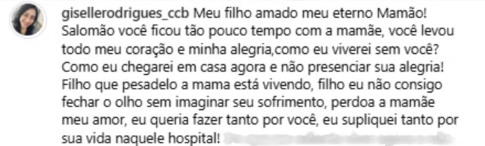 Mãe de criança que morreu ao ser esquecida no carro posta mensagem comovente nas redes sociais