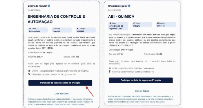 Confira como se inscrever na lista de espera; Confira como se inscrever na lista de espera;