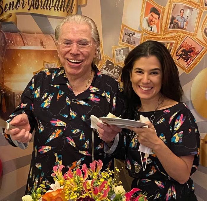 Renata Abravanel e Silvio Santos