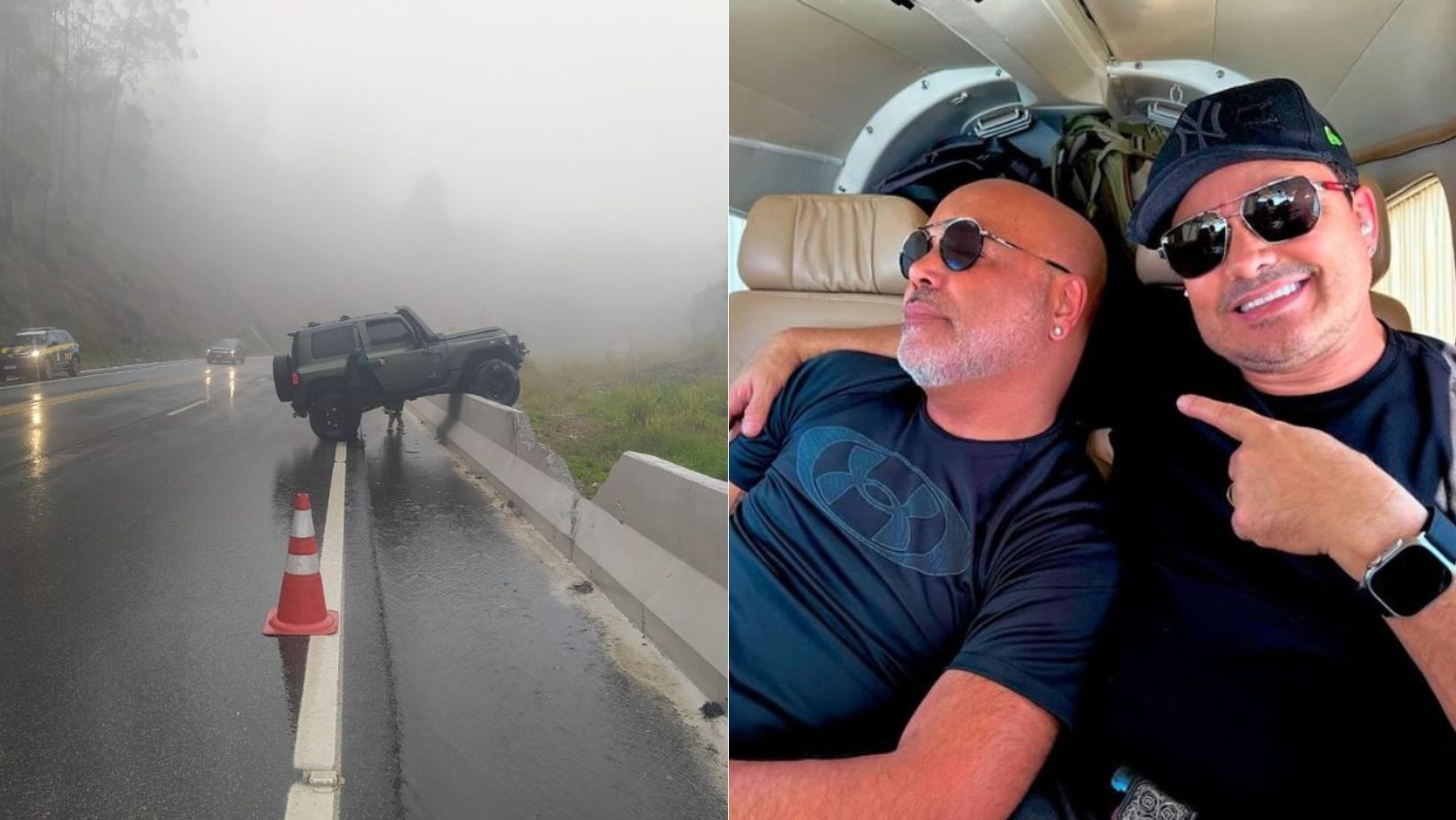 Cantor da dupla Rick e Renner sofre acidente em rodovia de SC
