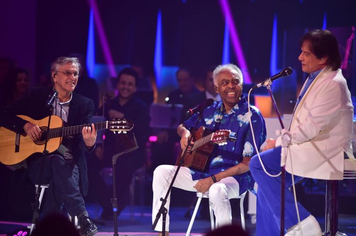  Roberto Carlos recebe Caetano Veloso e Gilberto Gil