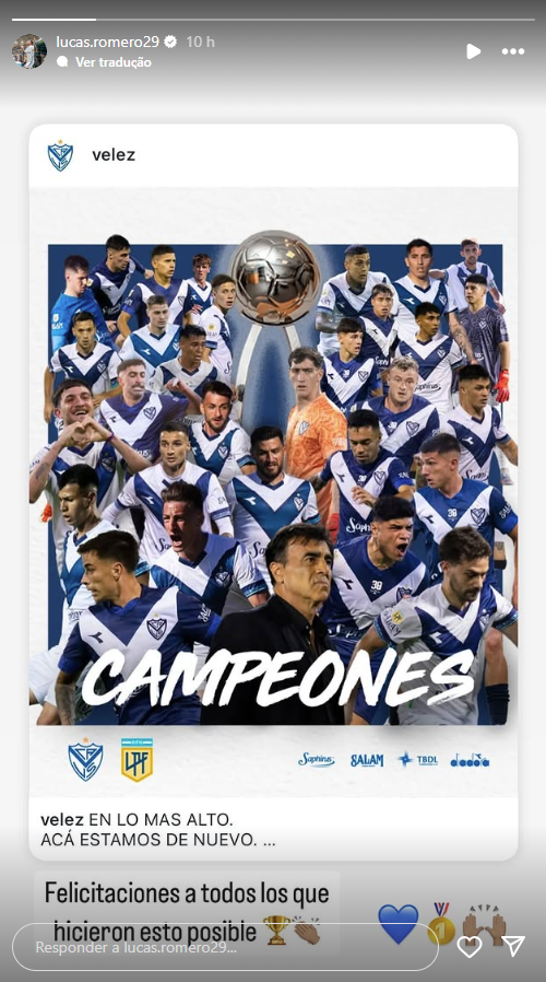 Revelado pelo Vélez, Lucas Romero, do Cruzeiro, celebrou título argentino