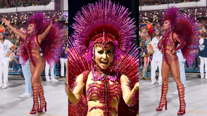 Sabrina Sato foi 'Corrente Sanguínea' no desfile da Vila Isabel