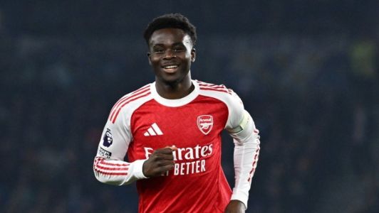 Saka foi o autor do gol da vitória do Arsenal
