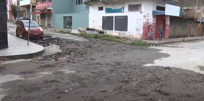 Bairro São Benetido, em Santa Luzia, na Grande BH, após temporal 
