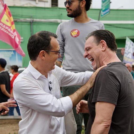 Lúdio e Carlos Fávaro: tentativa do PT de eleger prefeito de Cuiabá foi frustrada por deputado bolsonarista Lúdio e Carlos Fávaro: tentativa do PT de eleger prefeito de Cuiabá foi frustrada por deputado bolsonarista